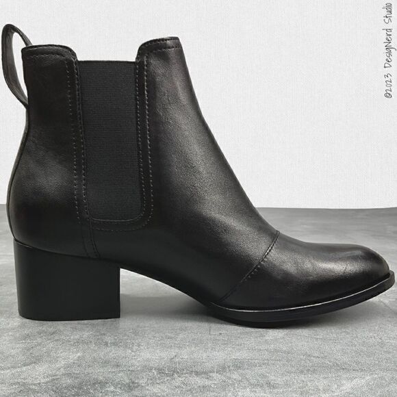 RAG & BONE WALKER LEATHER CHELSEA ANKLE BOOTS IN BLACK SIZE 8 WOMEN’S NEW IN BOX - Picture 4 of 16